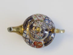 Rare Mason's Ironstone Miniature Teapot in Plaid Japan rare Pattern, circa 1820