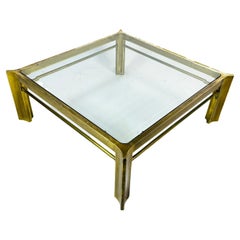 Rare, Mastercraft Brass & Glass Coffee Table, Hollywood Regency