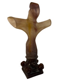 Chef-d'œuvre rare Salvador Dali Leibnitz Croix Daum Nancy, surréalisme 1974 France