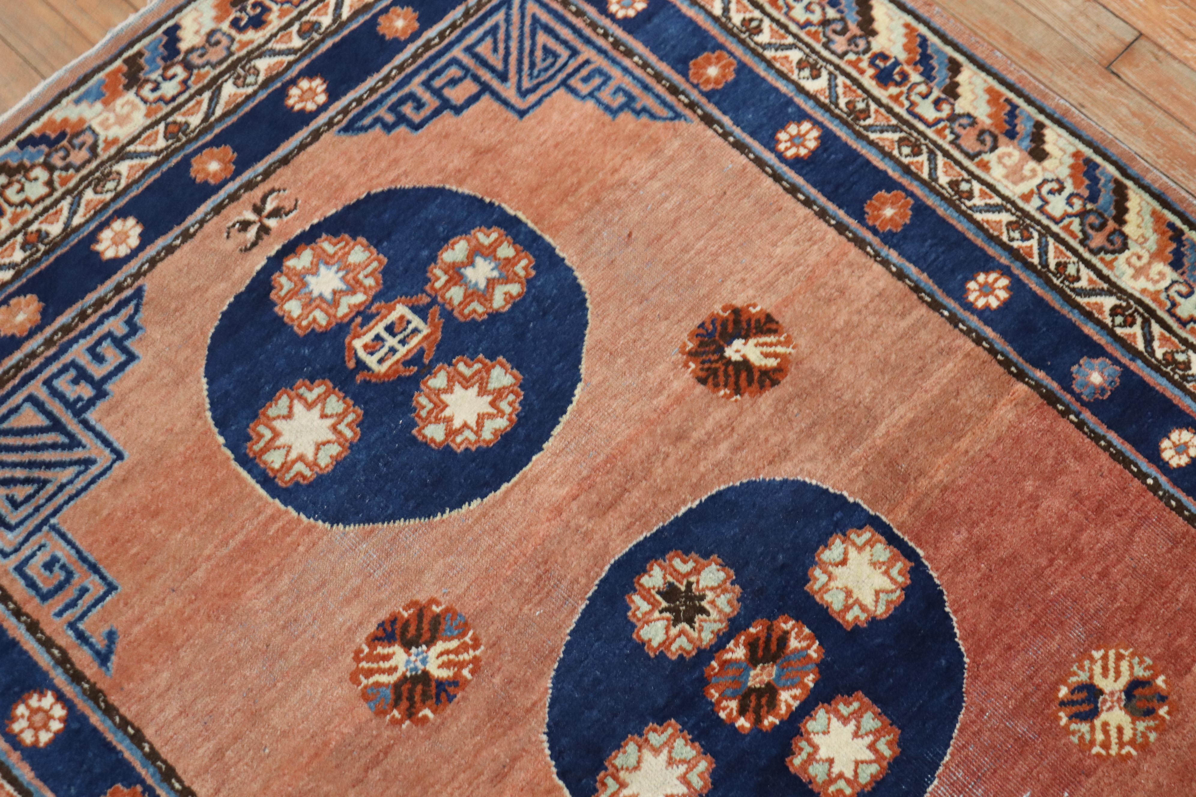 Rare Matching Pair of Antique Khotan Carpets For Sale 5