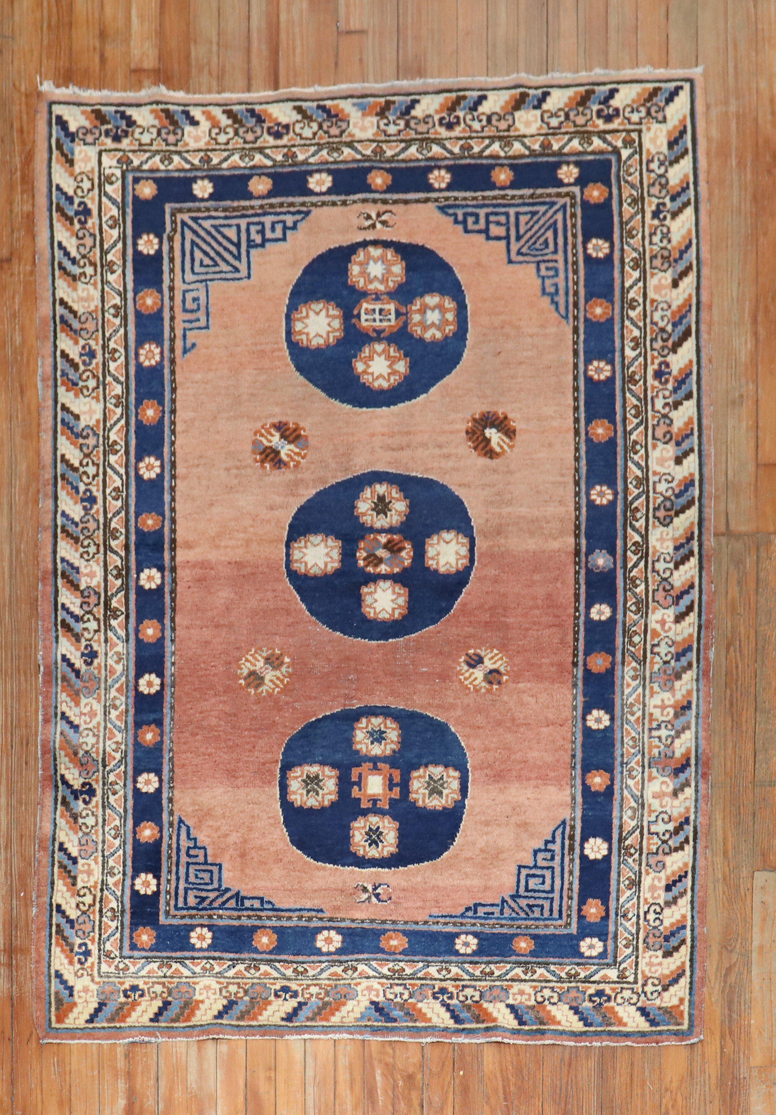Rare Matching Pair of Antique Khotan Carpets For Sale 7