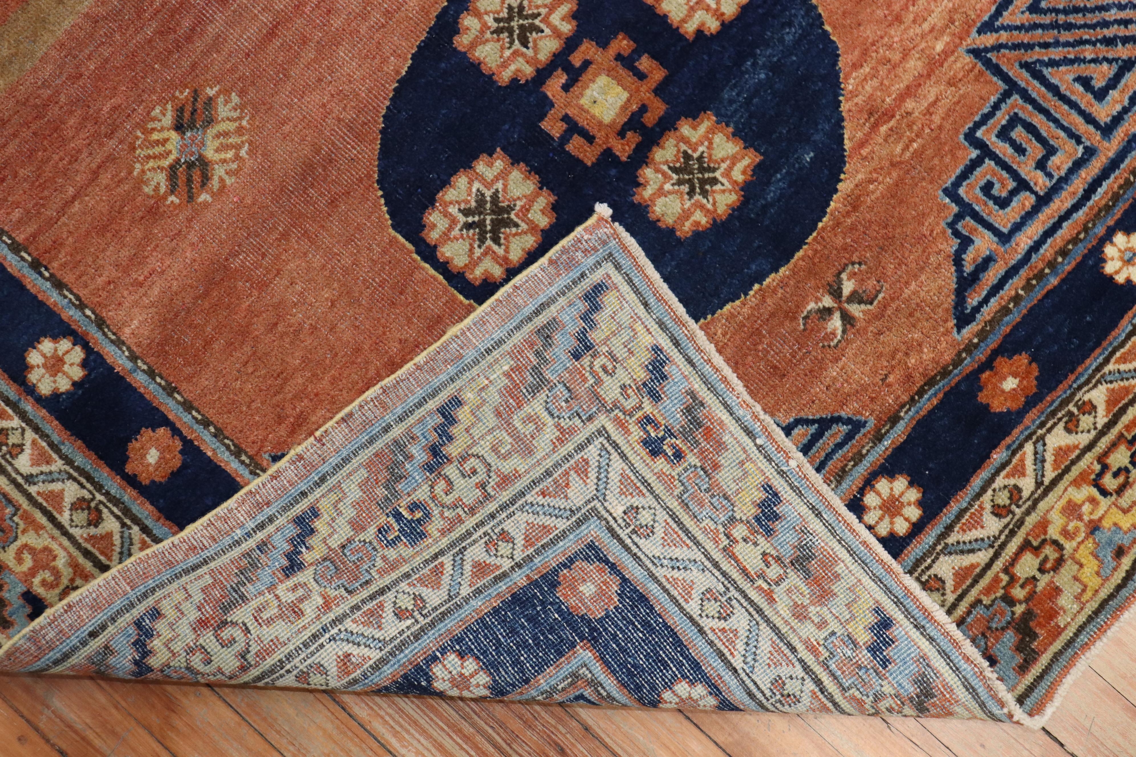 Hand-Woven Rare Matching Pair of Antique Khotan Carpets For Sale