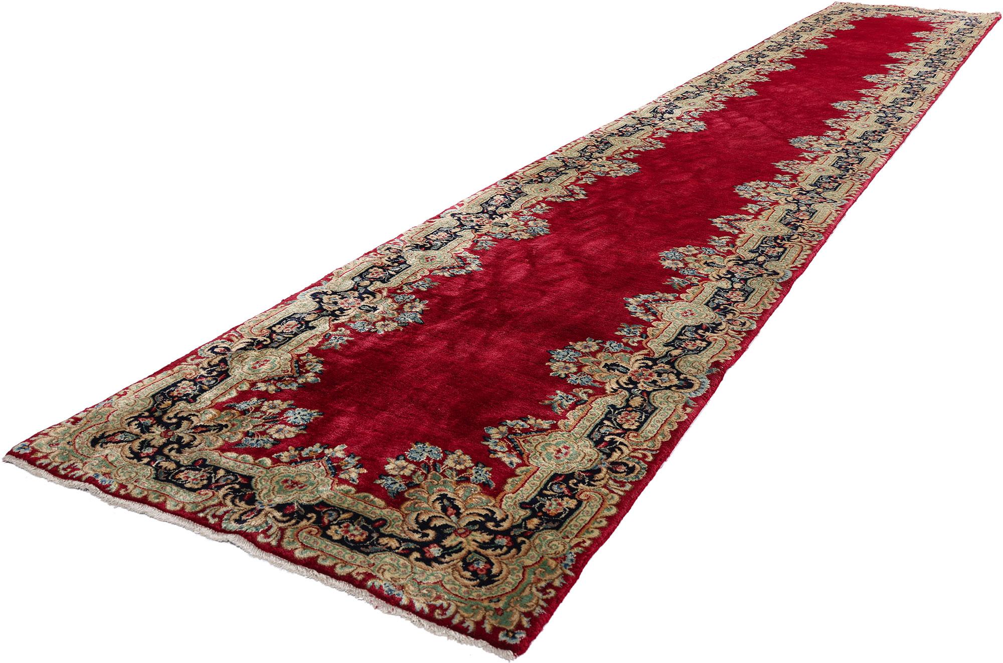 Rare Matching Pair of Antique Persian Kerman Rugs with Traditional Style For Sale 3