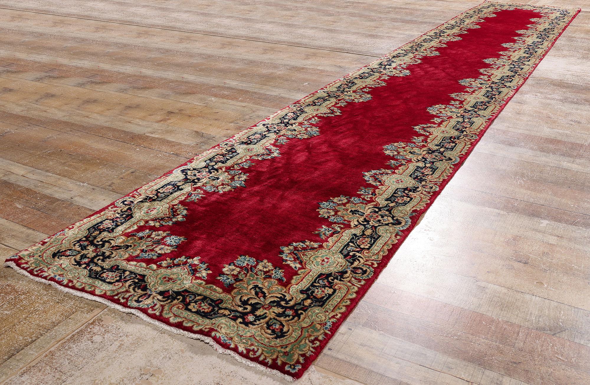 Rare Matching Pair of Antique Persian Kerman Rugs with Traditional Style For Sale 4