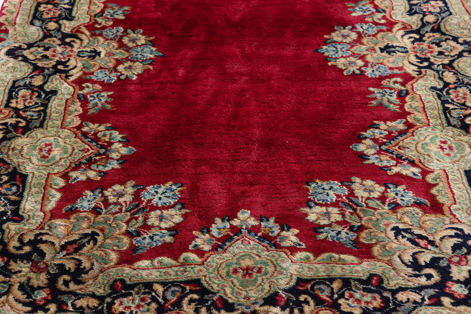Rare Matching Pair of Antique Persian Kerman Rugs with Traditional Style For Sale 1