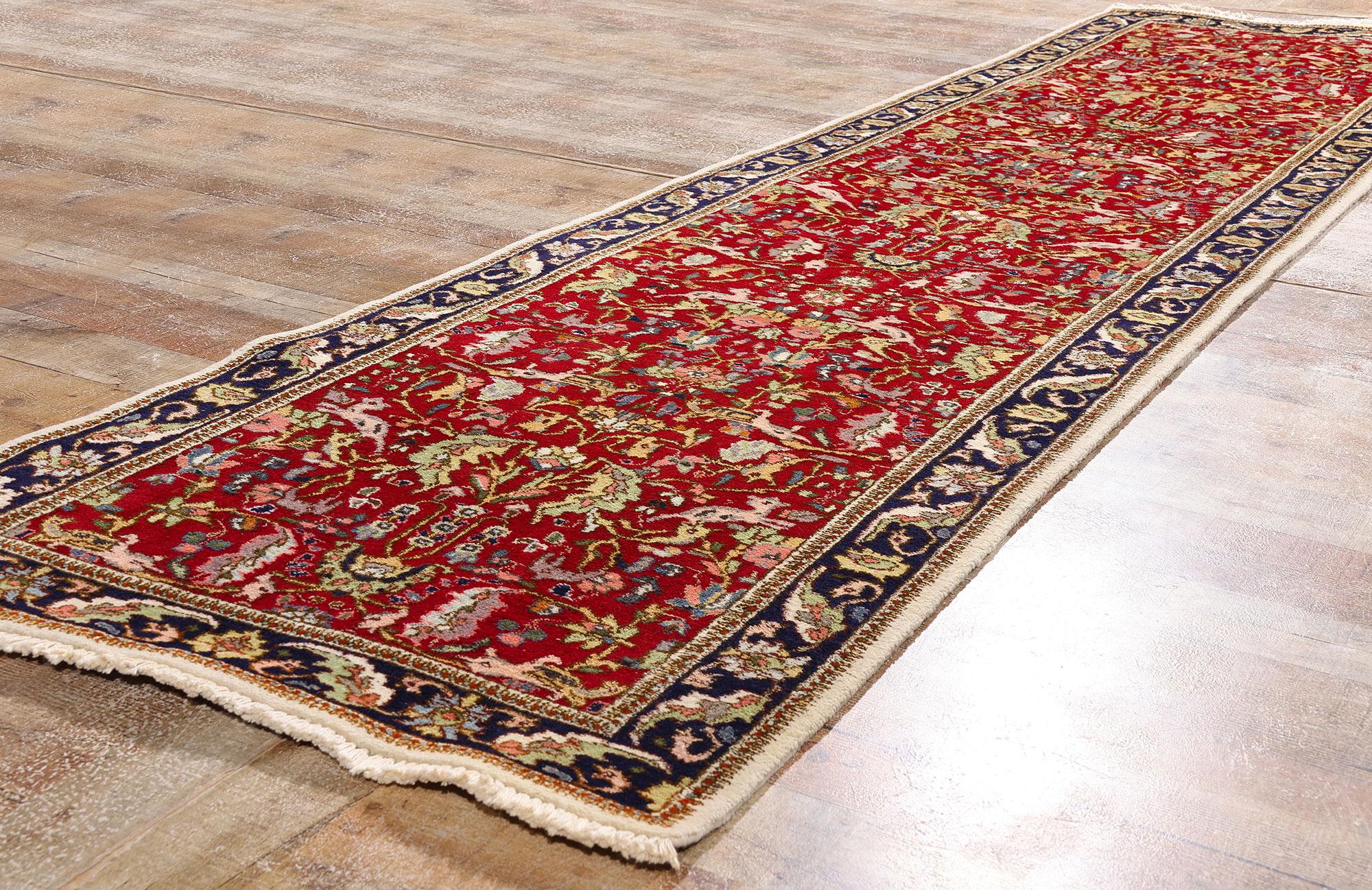 Rare Matching Pair of Antique Persian Tabriz Carpet Runners For Sale 5