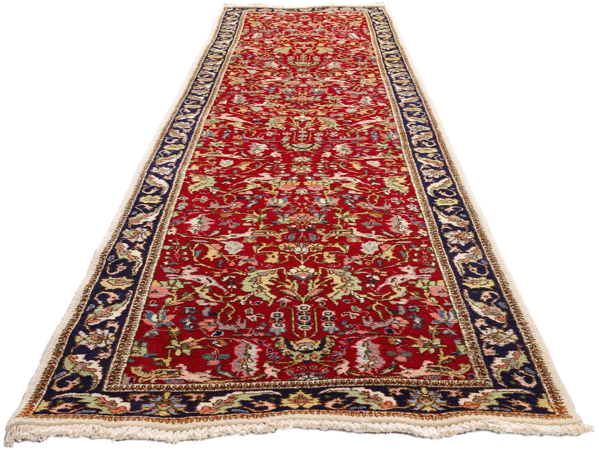 Rare Matching Pair of Antique Persian Tabriz Carpet Runners For Sale 6