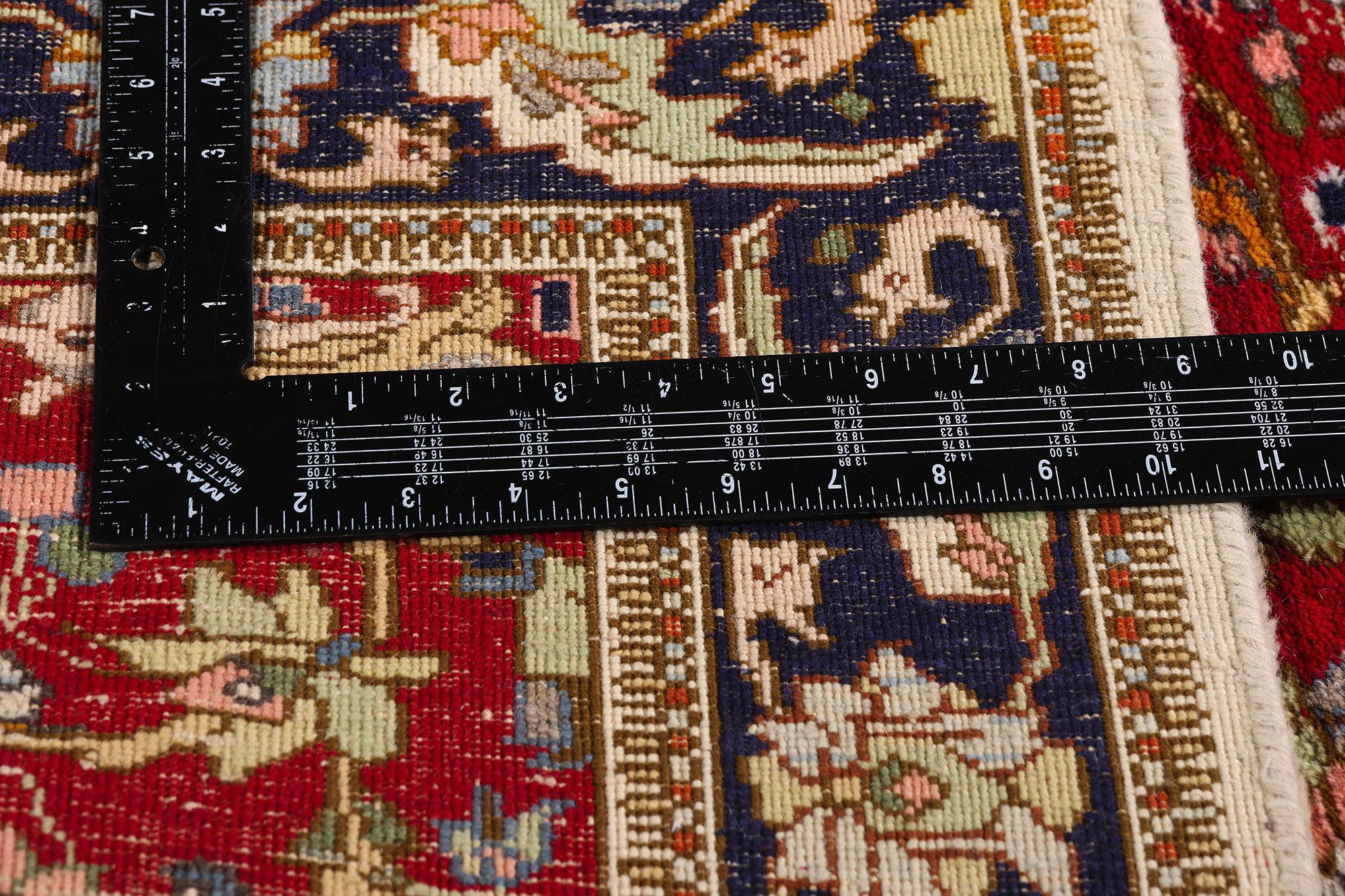 Rare Matching Pair of Antique Persian Tabriz Carpet Runners For Sale 9