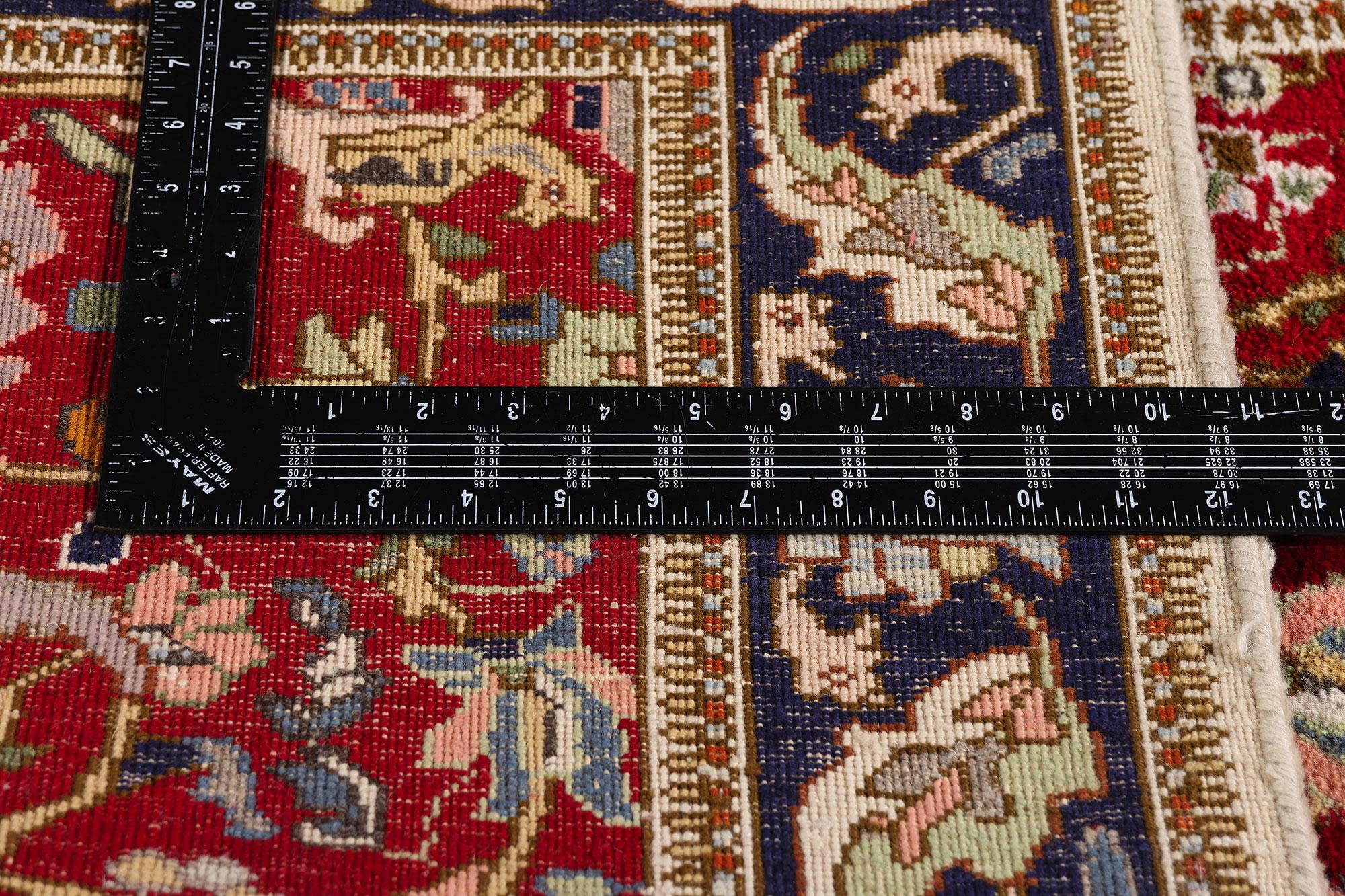 Rare Matching Pair of Antique Persian Tabriz Carpet Runners For Sale 2
