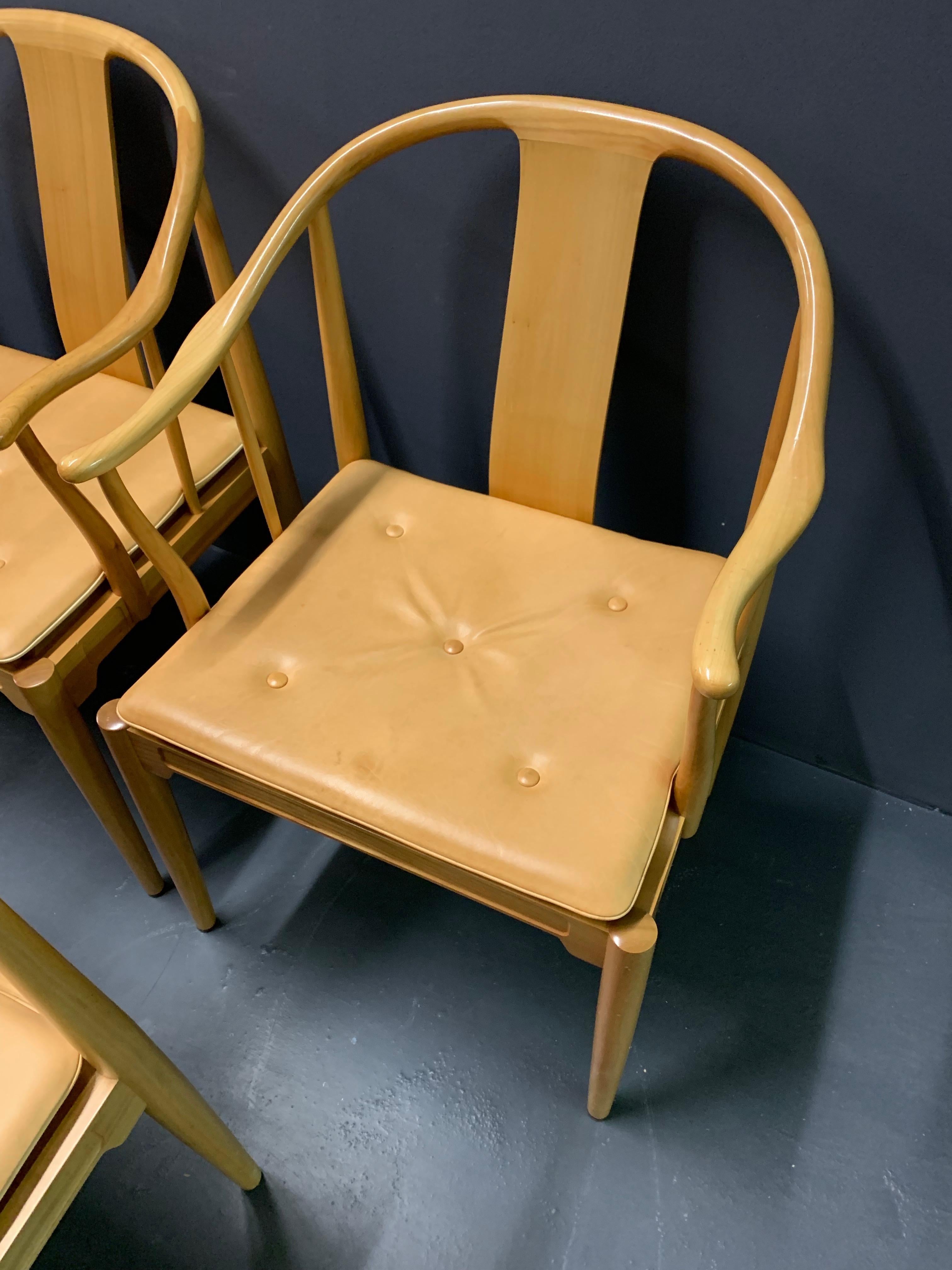 Rare Matching Set of 6 Chinese Dining Chairs by Hans Wegner 3