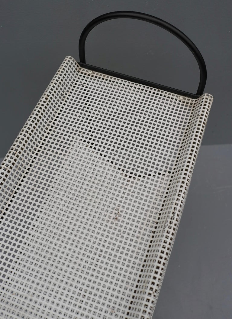 Rare Mathieu Matégot Metal Black and White Bookstand for Artimeta
