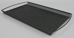 Rare Mathieu Matégot Rigitulle Black Perforated Serving Tray, France, 1950s
