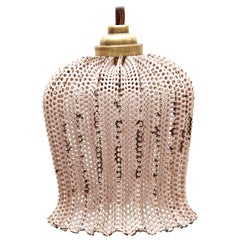 Mathieu Matégot Lacquered Perforated Pink Lamp, circa 1950