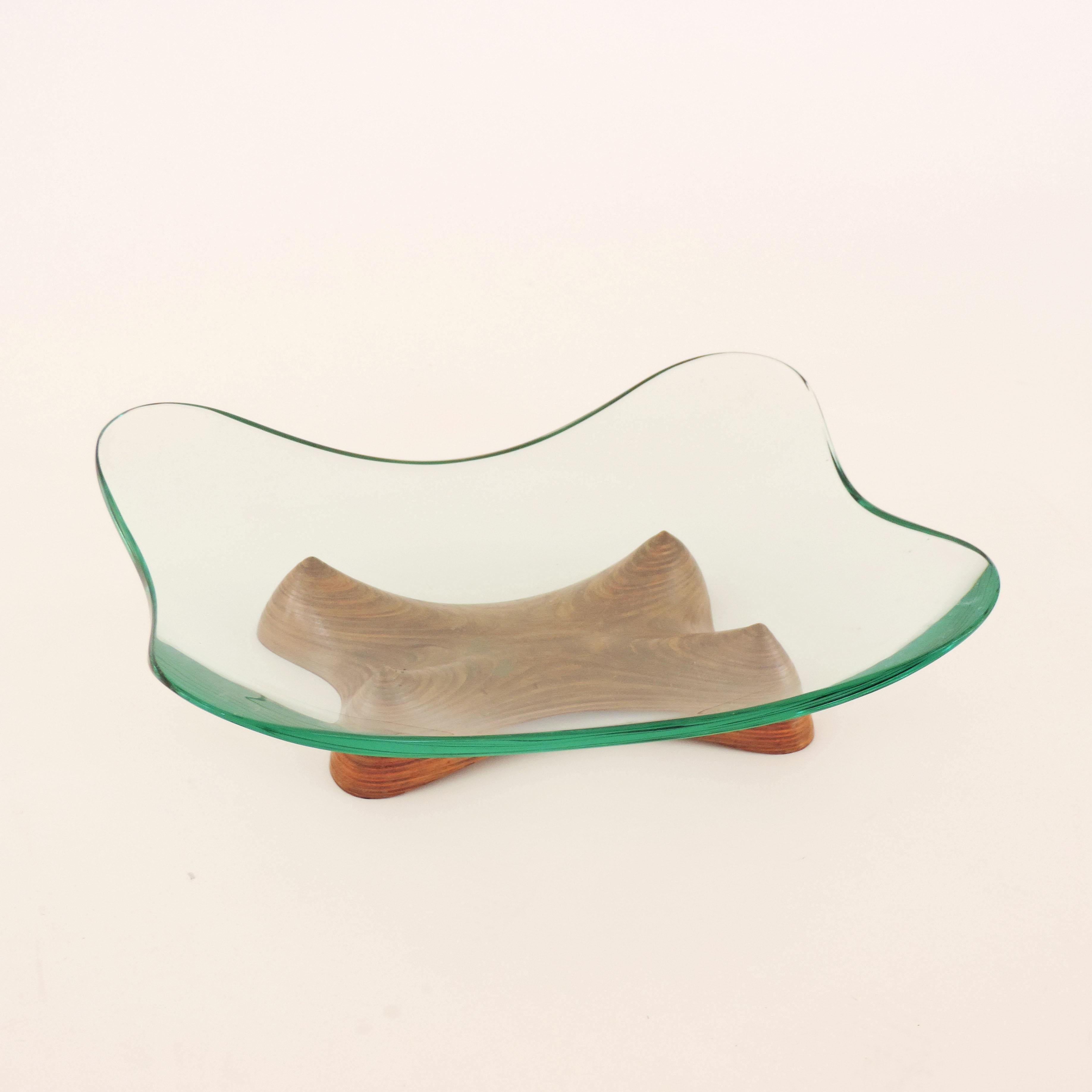 Glass Rare Max Ingrand Centrepiece for Fontana Arte, Italy 1960s For Sale