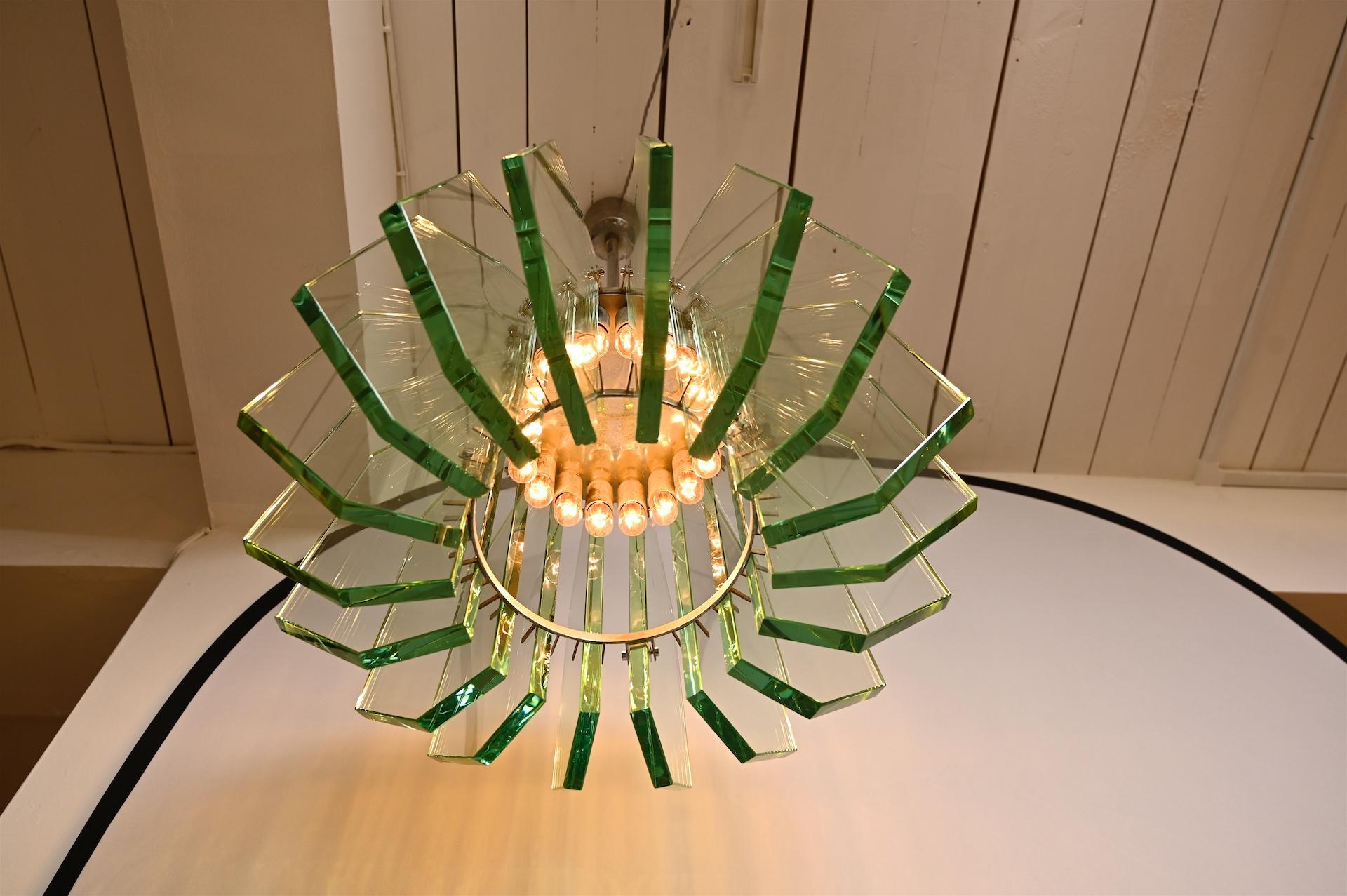 Italian Rare Max Ingrand Chandelier for Fontana Arte, c1960