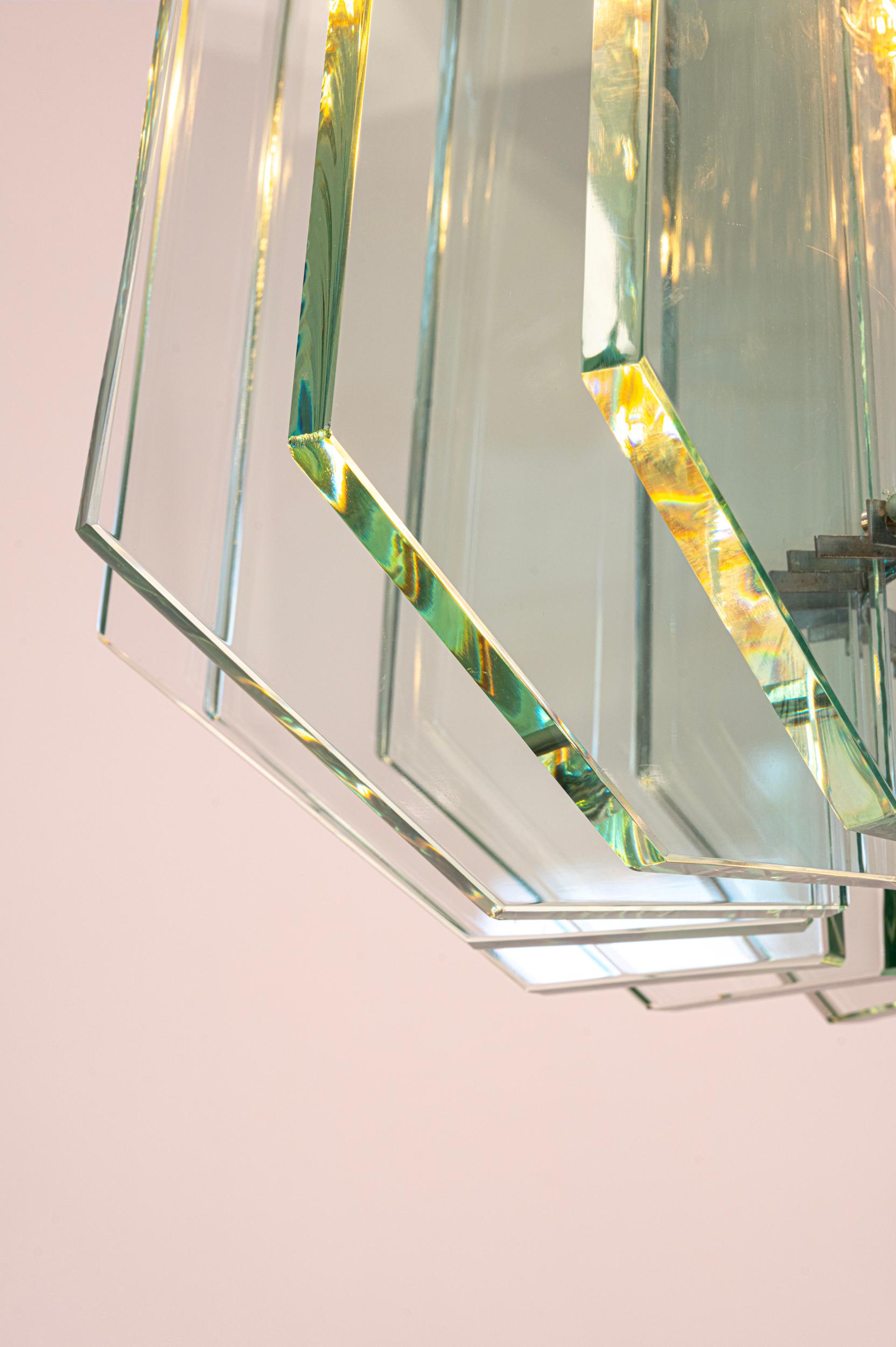 Rare Max Ingrand chandelier for Fontana Arte For Sale 1