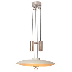 Rare Max Ingrand Counterbalance Pendant Mod, 1953 for Fontana Arte C1960