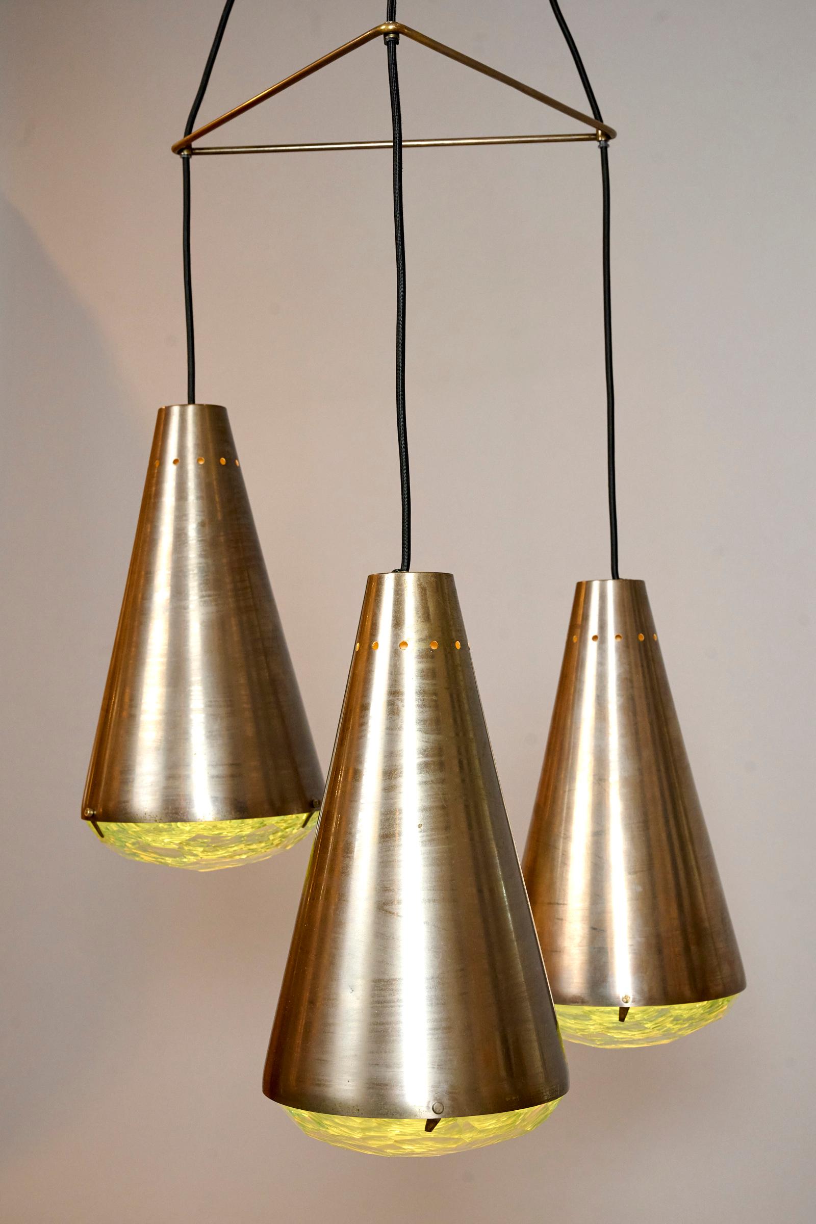 Rare Max Ingrand for Fontana Arte Chandelier, Italy, C1961 In Good Condition For Sale In London, GB