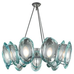 Raro lampadario Max Ingrand per Fontana Arte Modello #1088 1959