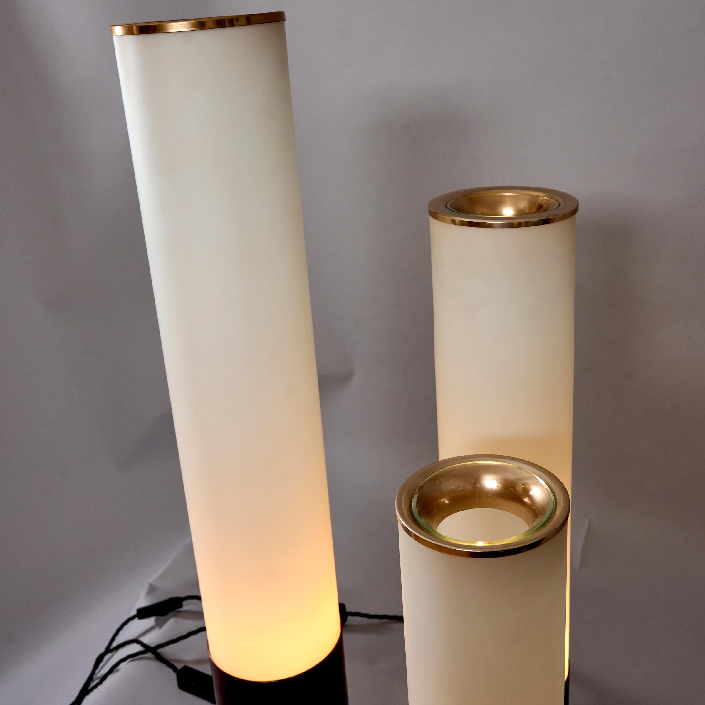 Painted Rare Max Ingrand set of three table lights model no 2483 For Sale