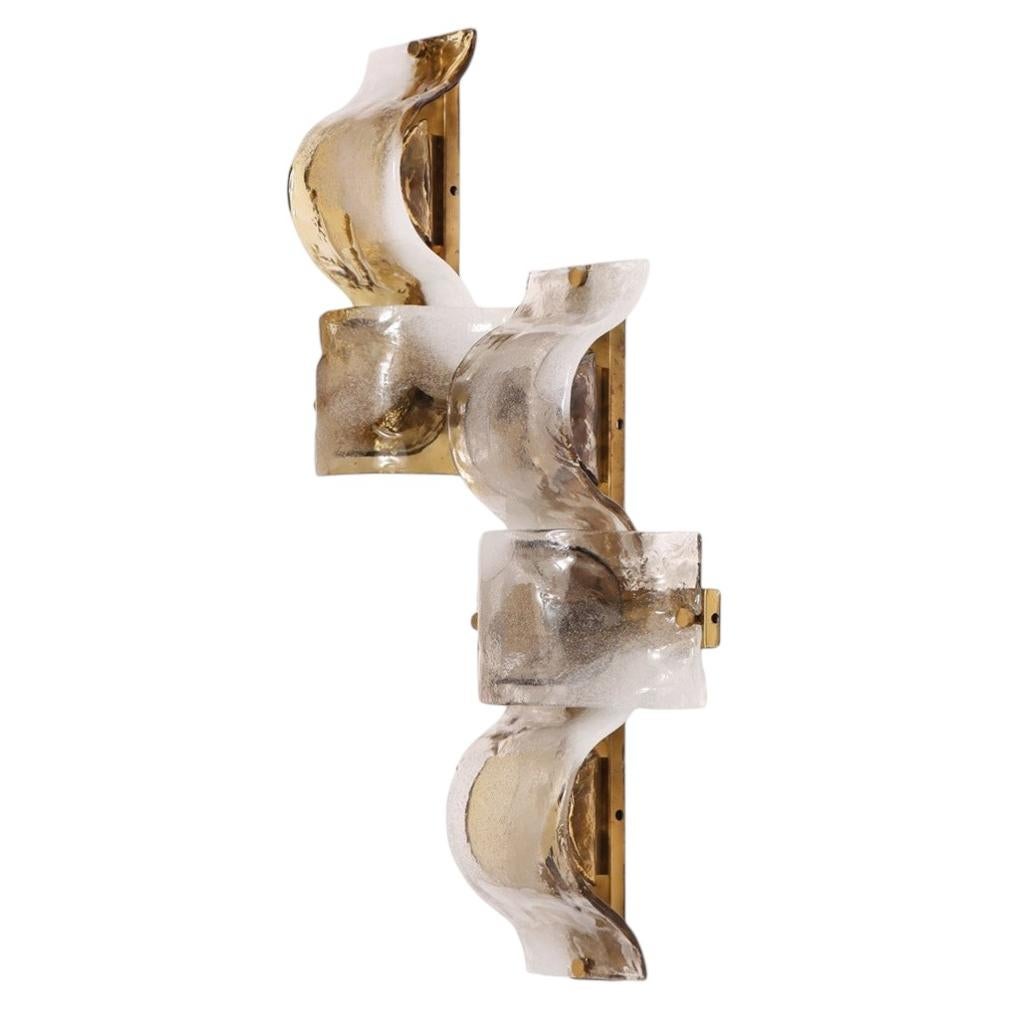 Rare Mazzega Murano Wall Light Fixture, C. 1960.