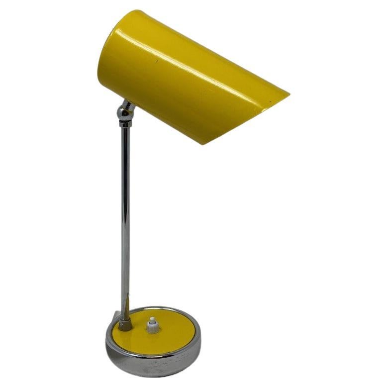 Rare MC Minimalist Space Age Yellow Accent Table Lamp For Sale