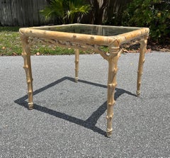 Rare McGuire Reagan Collection Faux Bois Game Table