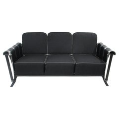 Raro sofá deslizante McKay Art Decó cromado 1933 Worlds Fair