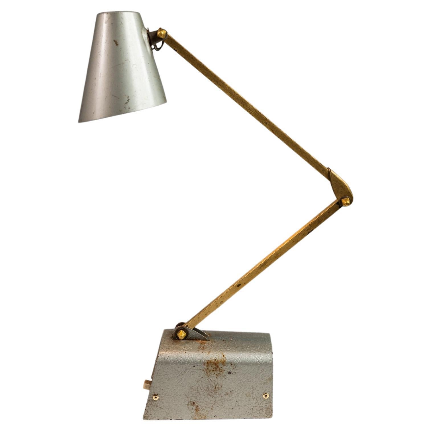 Dazor, Edge mounted model 2134 Floating Desk Lamp. 1960s For Dazor, Edge mounted model 2134 Floating Desk Lamp. 1960s For