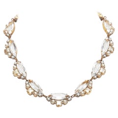 rare MEADHAM KIRCHHOFF Lilien Czech Runway crystal pearl studs necklace