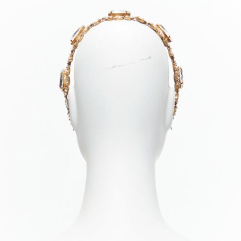 raro MEADHAM KIRCHHOFF Lilien cristalli cechi Runway perla bronzo alice fascia per capelli In condizioni buone in vendita a Hong Kong, NT