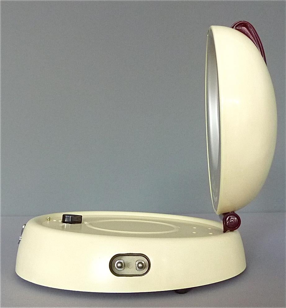 Rare Medical Sun Ufo Table Lamp Sollux Hanau Bauhaus Metal Bakelite 1930-50s For Sale 7