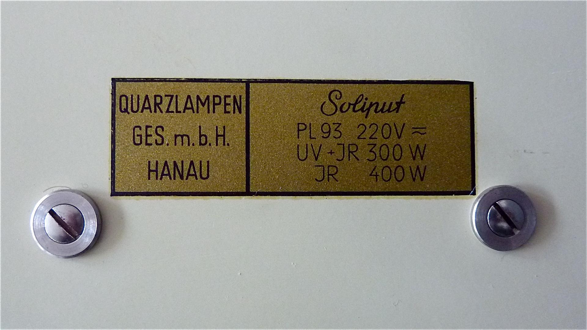 Seltene Medical Sun Ufo Tischlampe Sollux Hanau Bauhaus Metall Bakelit 1930-50er Jahre im Angebot 12
