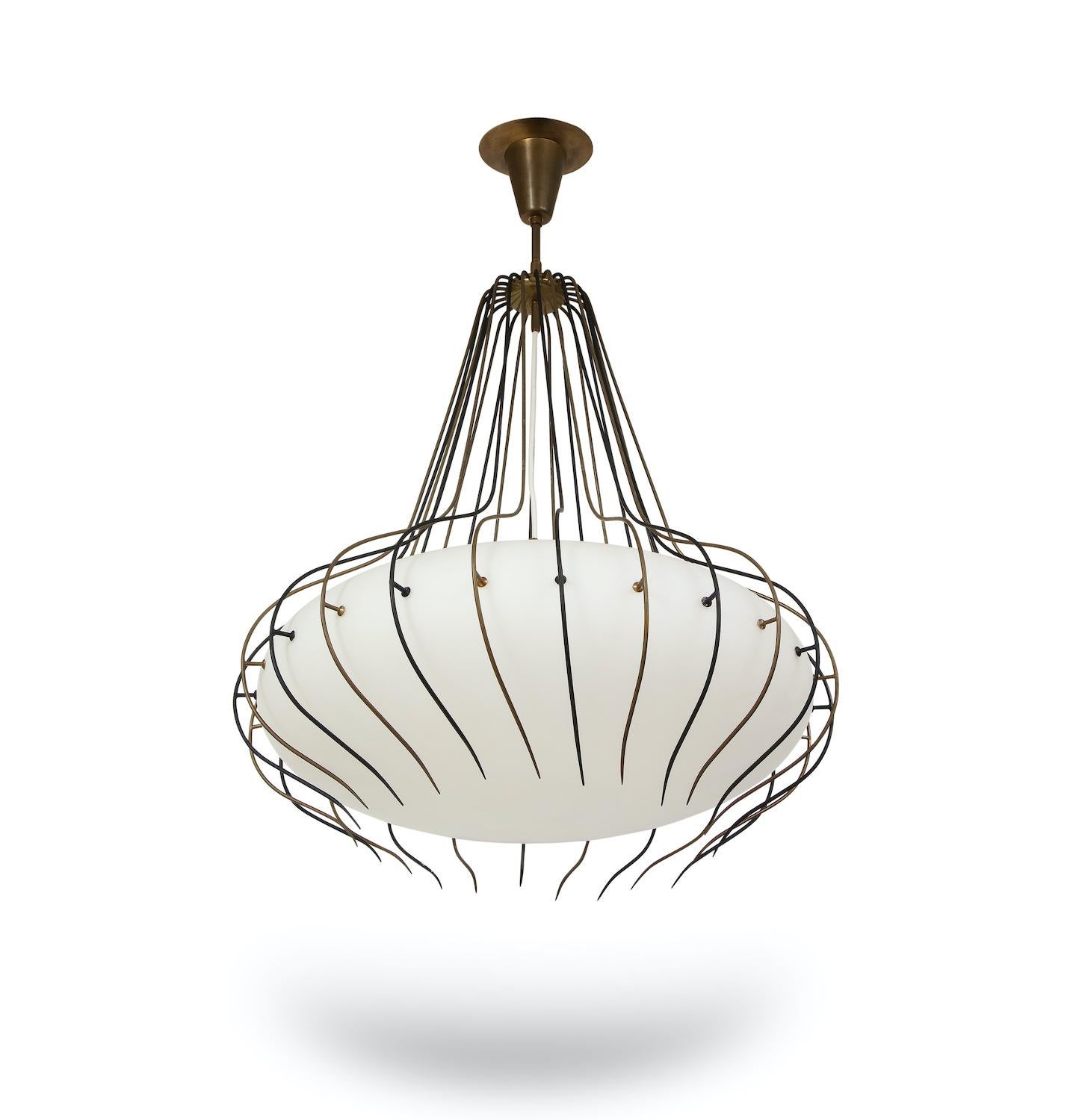 Mid-Century Modern Rare “Medusa” Celing Light by Angelo Lelli for Arredoluce