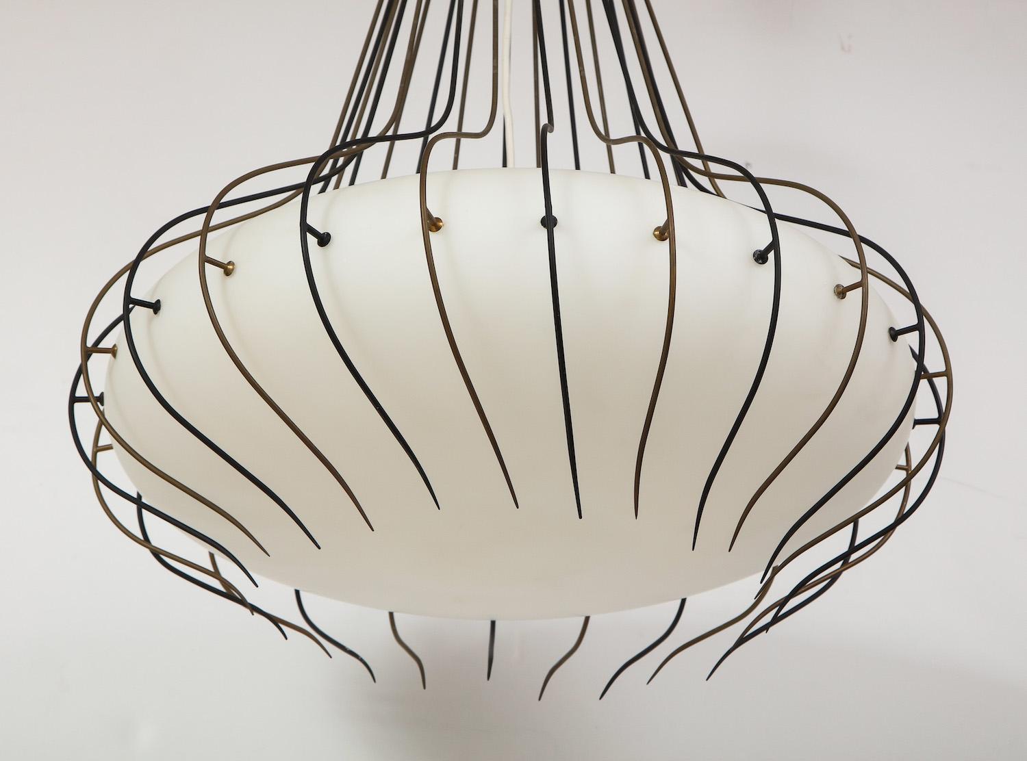 Italian Rare “Medusa” Celing Light by Angelo Lelli for Arredoluce