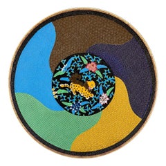 Rare Meiji Period Japanese Cloisonne Charger with Shishi, Circa 1880