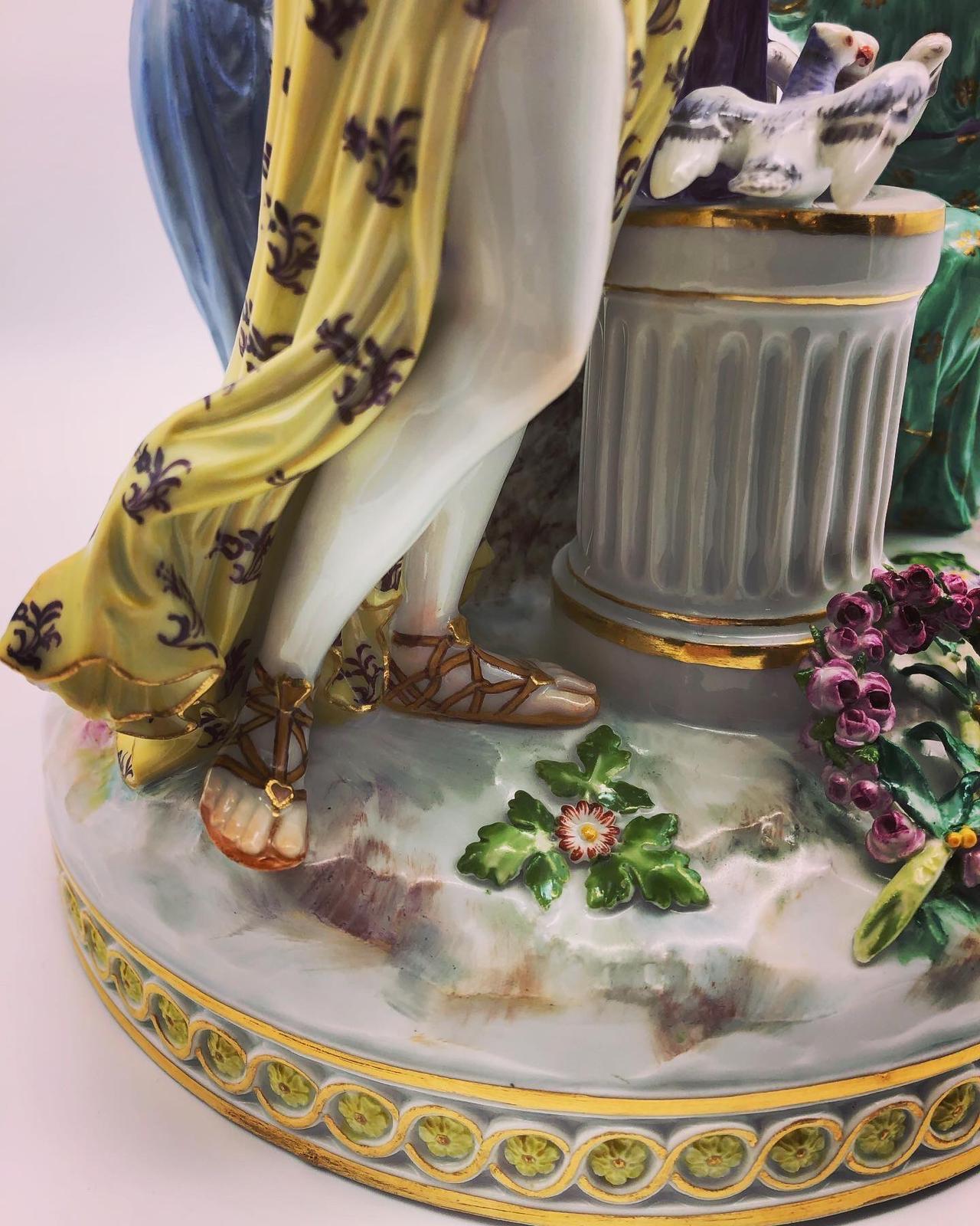 Rare Meissen Figures Group Porcelain Victims of Loyalty L9 In Excellent Condition In Berlin, DE