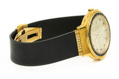 Rare Men's Hublot MDM Sapphire Diamond 18k Gold Wrist Watch Ref. 1522