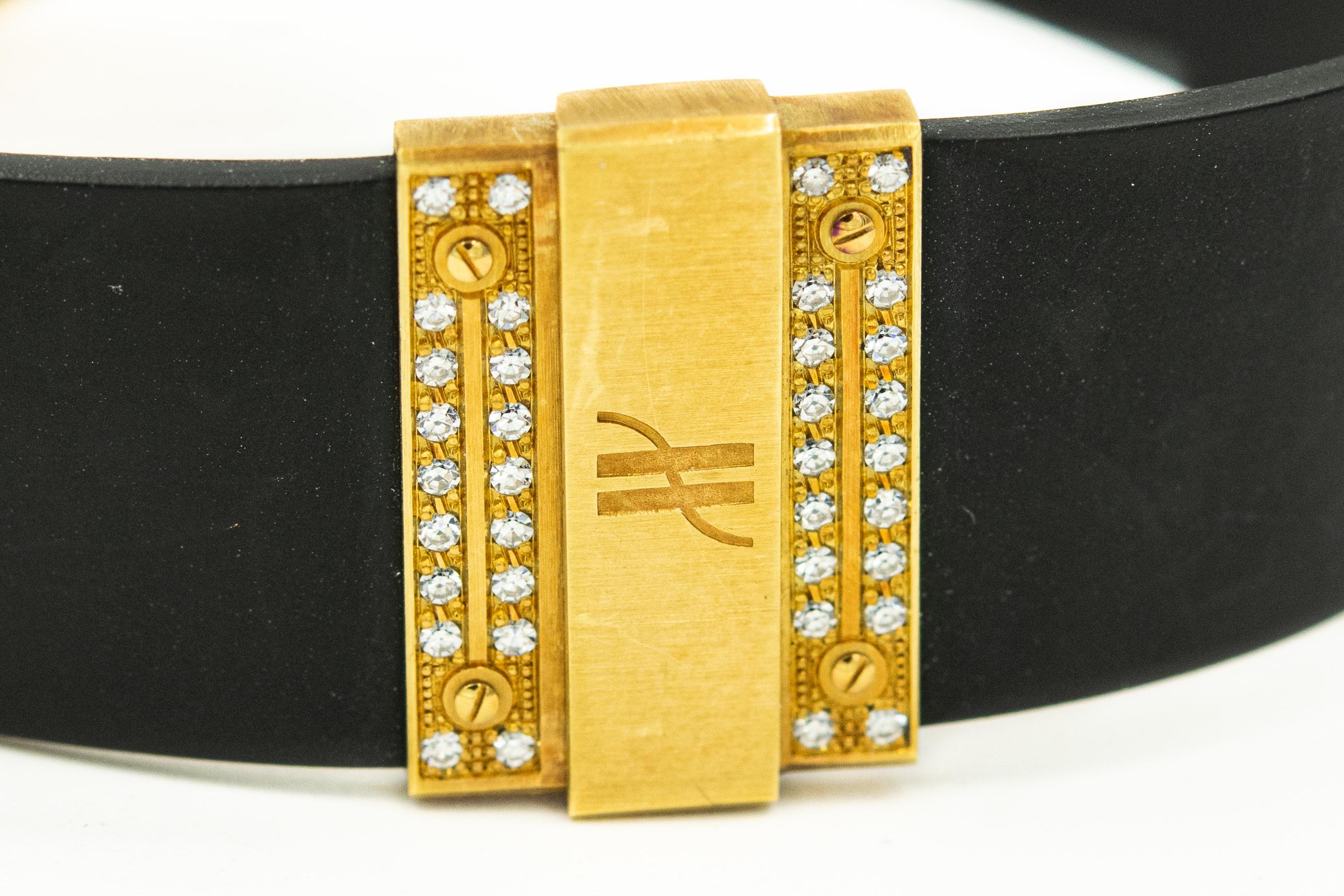 Rare Men's Hublot MDM Sapphire Diamond 18k Gold Wrist Watch Ref. 1522 In Good Condition For Sale In Miami Beach, FL