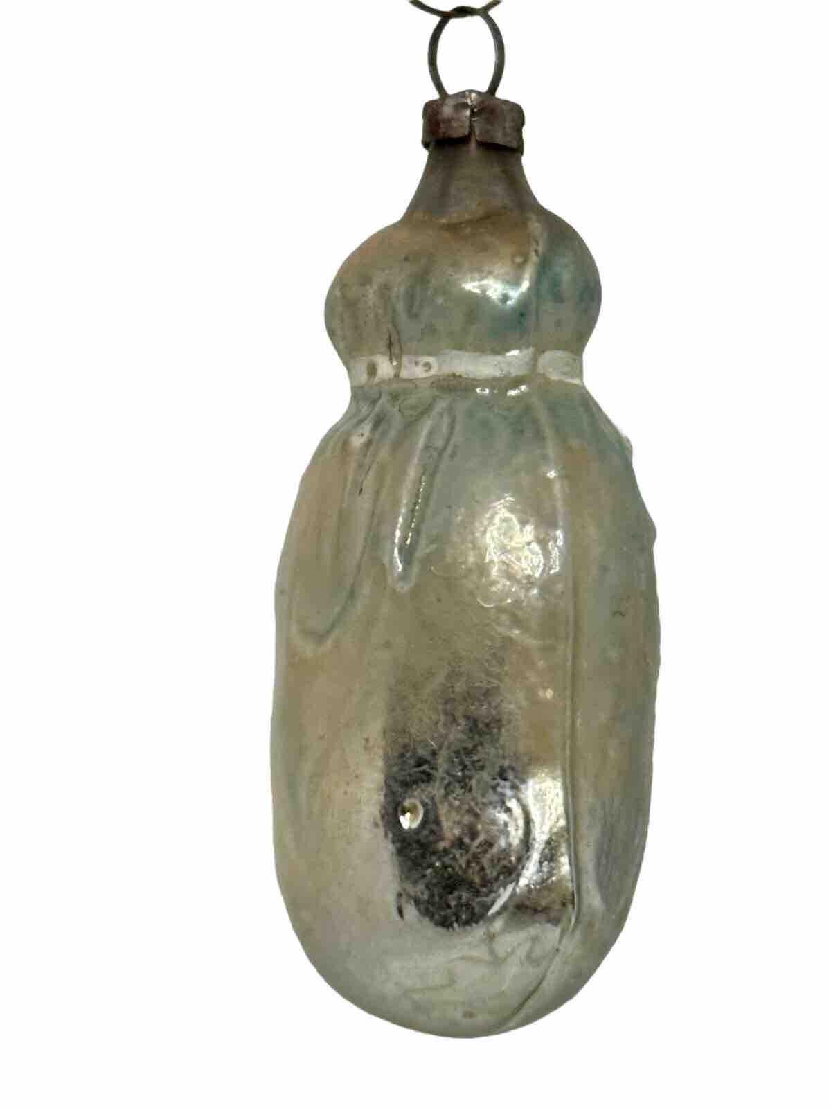 Rare Mercury Glass Holiday Christmas Ornament Antique German Money Bag, 1900s For Sale 1