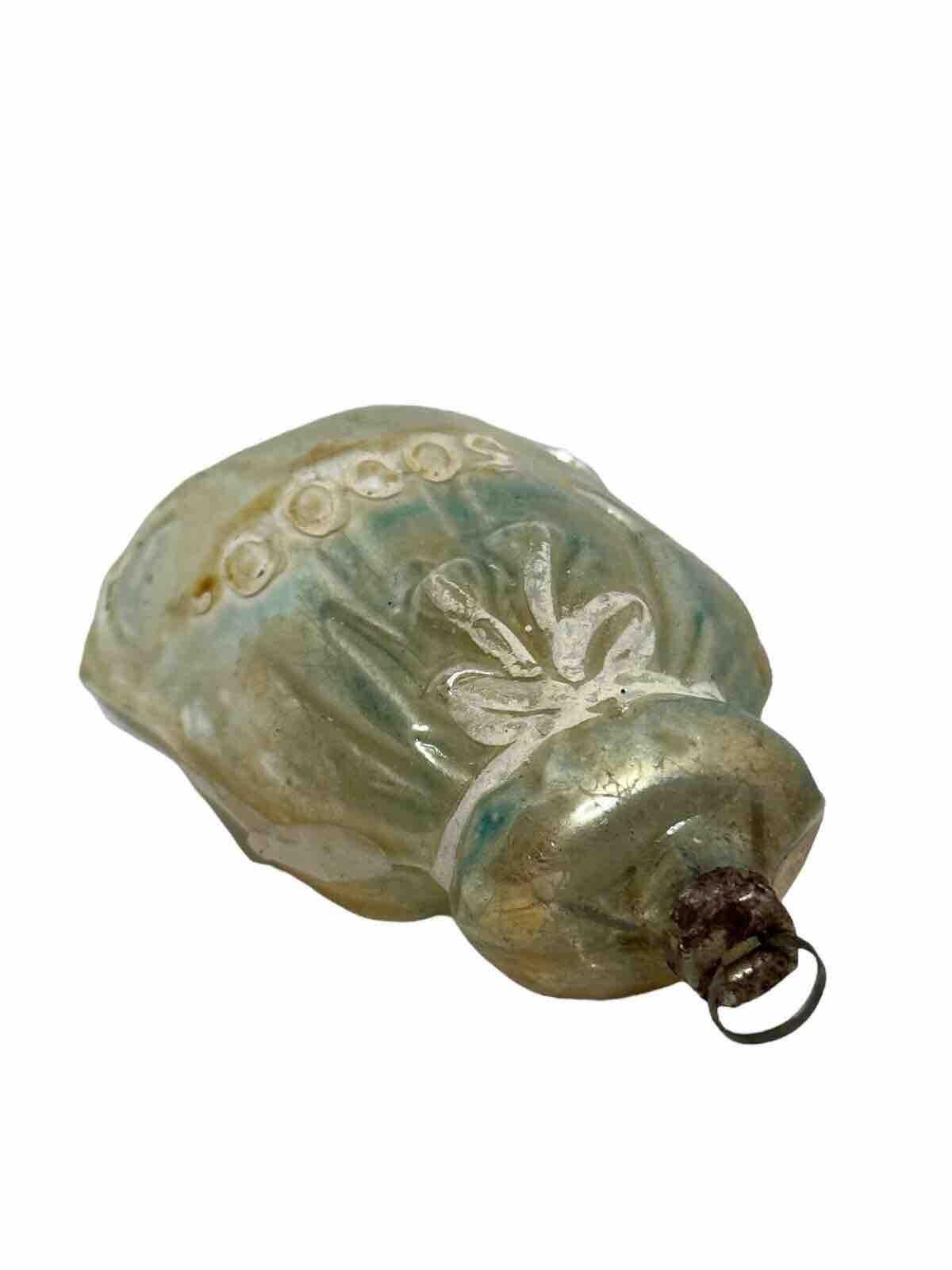 Rare Mercury Glass Holiday Christmas Ornament Antique German Money Bag, 1900s For Sale 3
