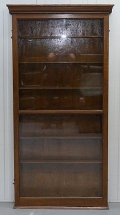 Rare Metal and Wood Lockable Edwardian Display Cabinet Collectors Case