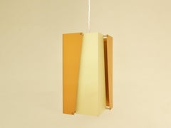 Rare metal pendant light for Lyfa, Denmark 1960's