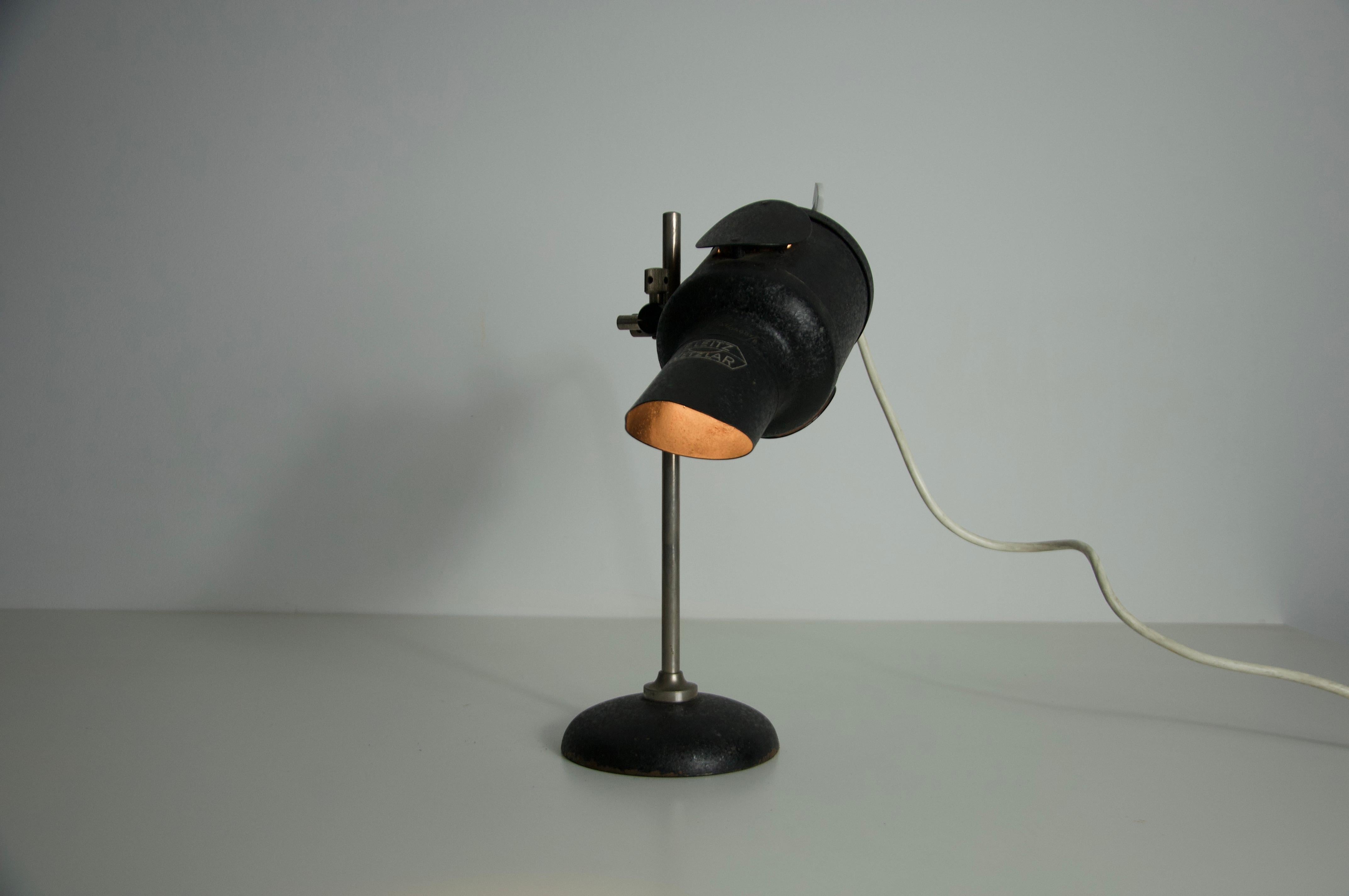 Rare lampe de table en métal par E. Leitz, années 1960, Allemagne en vente 4