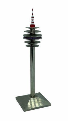 Rare Metal TV Television Tower Scale Design Models, Vienna, Austria, 1970s