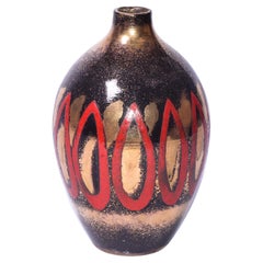 Seltene Metallic-Vase im Art déco-Stil von Jean Besnard