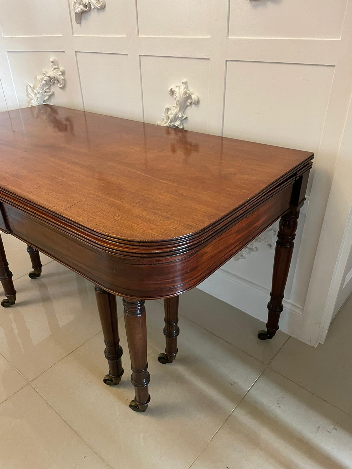 Rare Metamorphic Antique George III Quality Mahogany Extending Dining Table For Sale 7