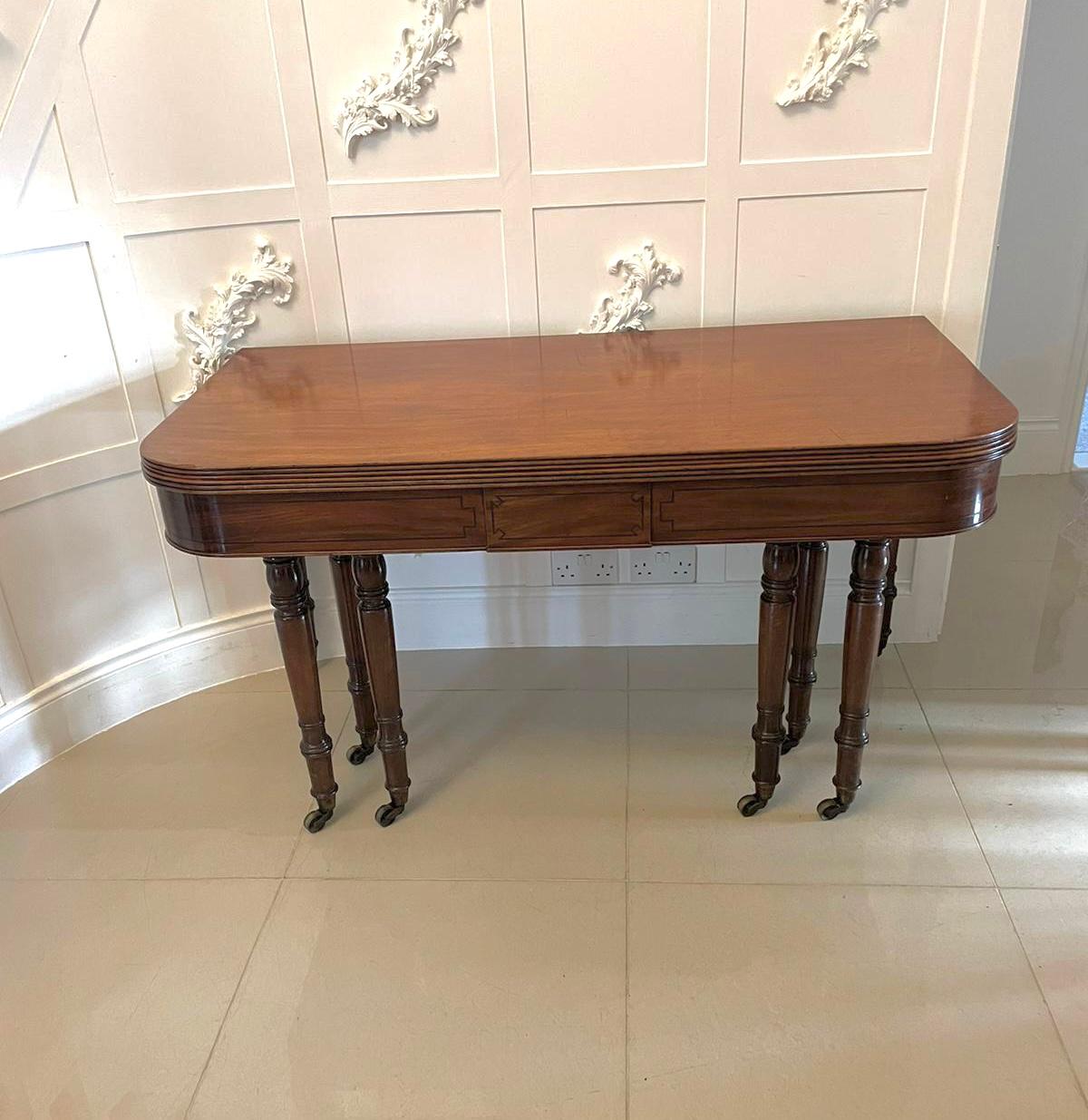 Rare Metamorphic Antique George III Quality Mahogany Extending Dining Table For Sale 3