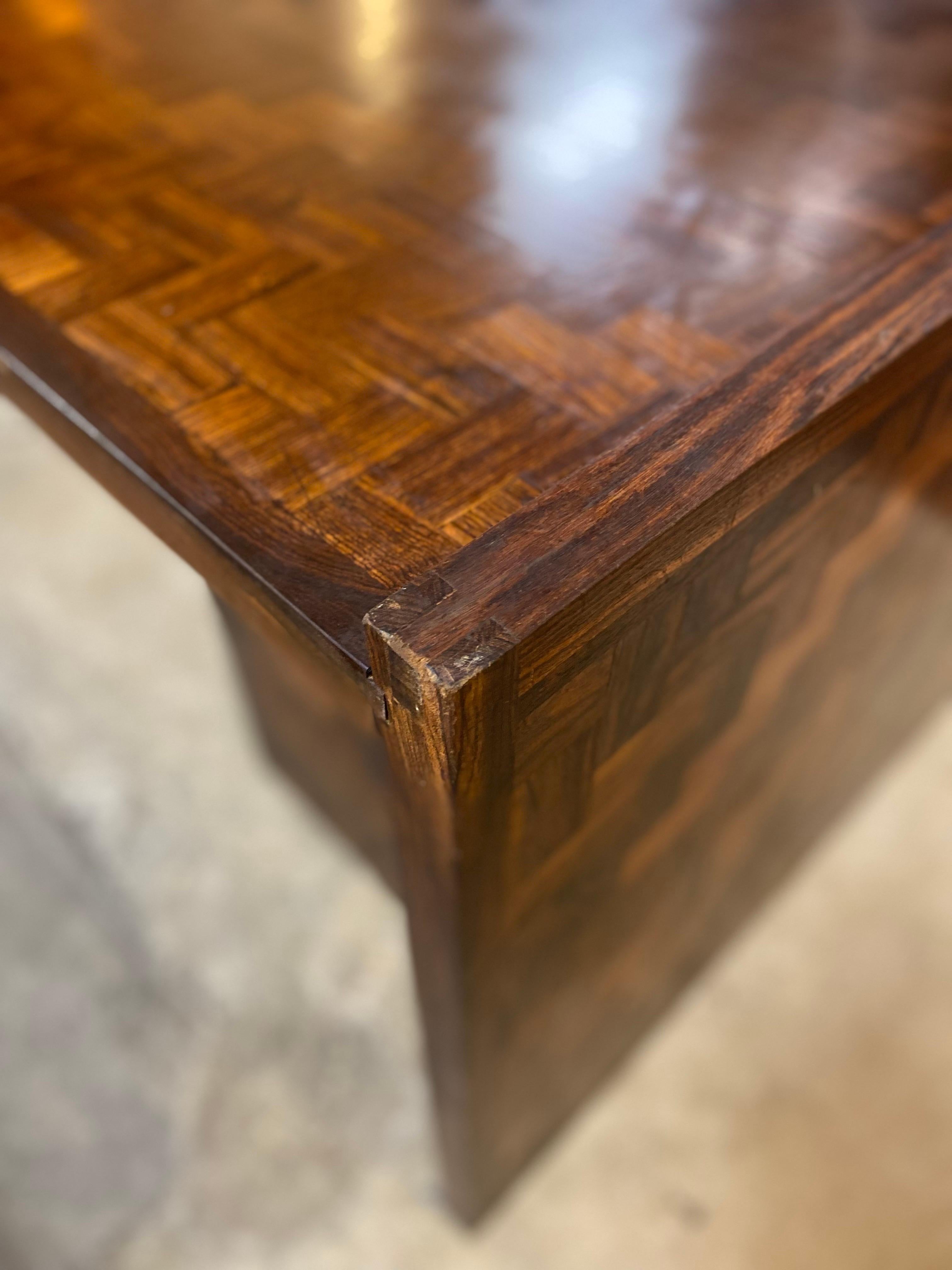 Raro escritorio ejecutivo de cocobolo de Don Shoemaker, México, hacia la década de 1960. en Bueno Estado en San Antonio, TX