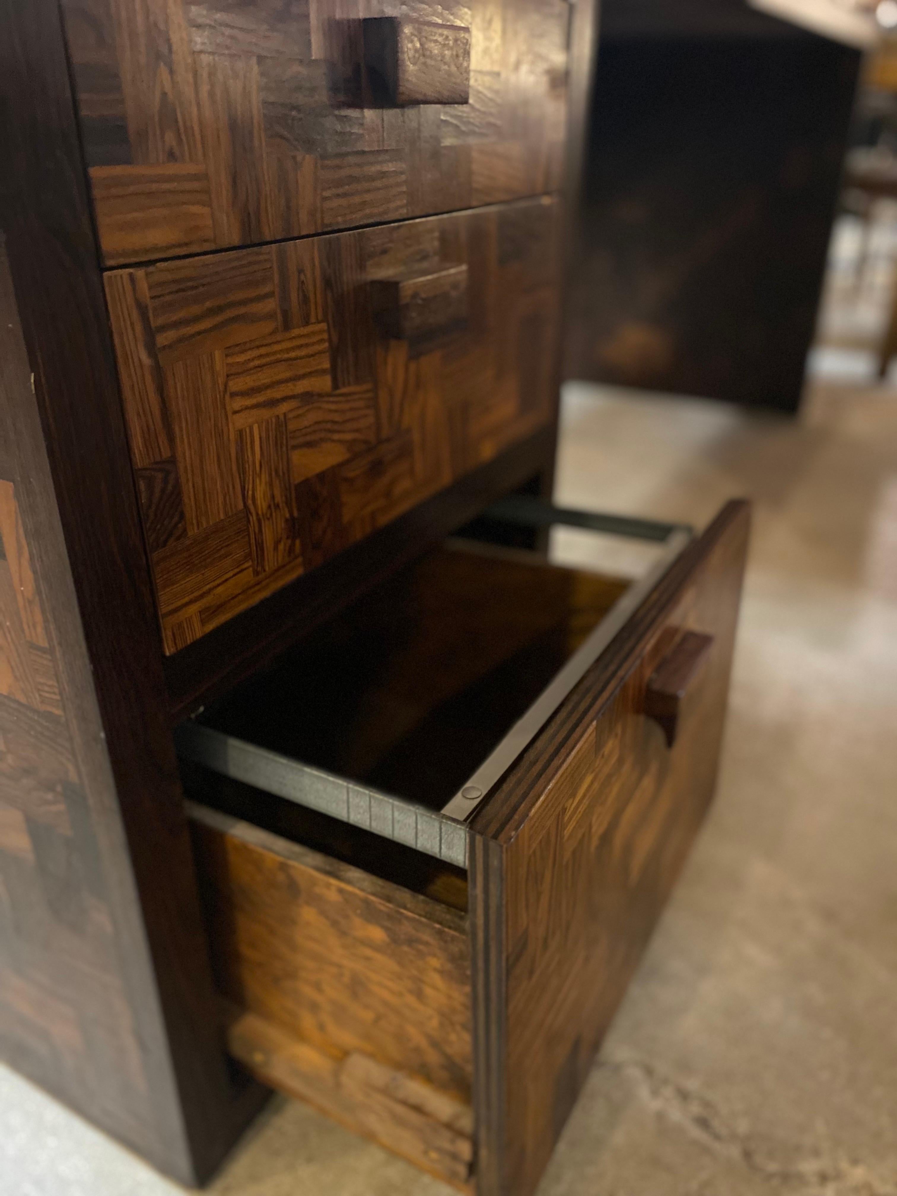 Raro escritorio ejecutivo de cocobolo de Don Shoemaker, México, hacia la década de 1960. siglo XX